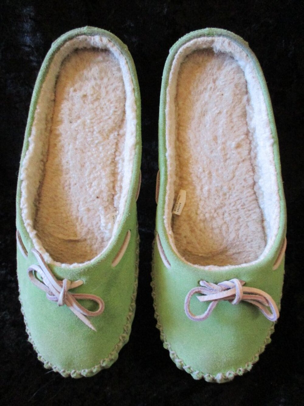 L.L. Bean Women's Green Tea Hearthside Scuff Suede Slippers Sz. 8M  #05488